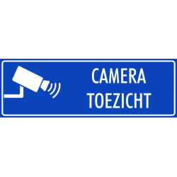 Camera toezicht bordjes (blauw)