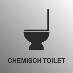 Chemisch toilet bordjes (RVS Look)