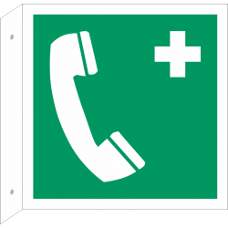 Telefoon voor noodgevallen bordjes (haaks model)