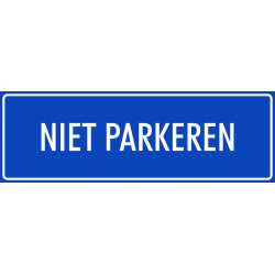 'Niet parkeren' bordjes (blauw)