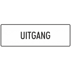 'Uitgang' bordjes (wit)