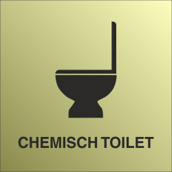 Chemisch toilet bordjes (Gold look)