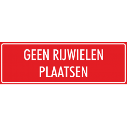 'Geen rijwielen plaatsen' stickers (rood)