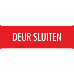 'Deur sluiten' stickers (rood)