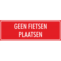'Geen fietsen plaatsen' stickers (rood)