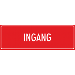 'Ingang' stickers (rood)