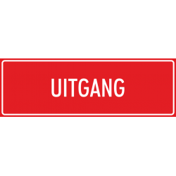 'Uitgang' stickers (rood)