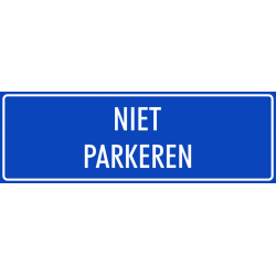 'Niet parkeren' stickers (blauw)