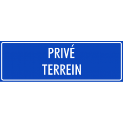 'Privé terrein' stickers (blauw)