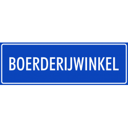 'Boerderijwinkel' stickers (blauw)