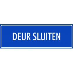 'Deur sluiten' stickers (blauw)