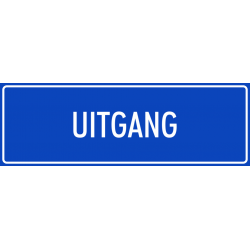 'Uitgang' stickers (blauw)