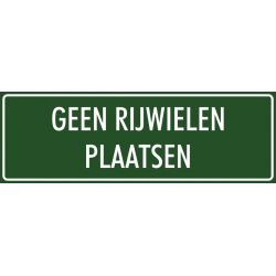 'Geen rijwielen plaatsen' stickers (groen)