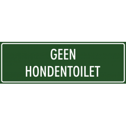 'Geen hondentoilet' stickers (groen)