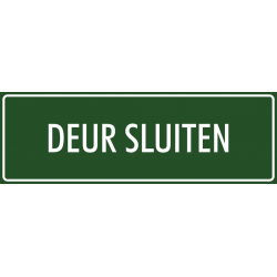 'Deur sluiten' stickers (groen)