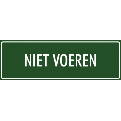 'Niet voeren' stickers (groen)