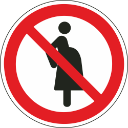 Verboden voor zwangere vrouwen stickers