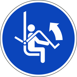 Open de veiligheidsbeugel van stoeltjeslift stickers