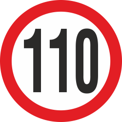 snelheidssticker 110 km (rood)