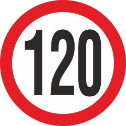 snelheidssticker 120 km (rood)