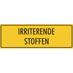 'Irriterende stoffen' bordjes (geel)