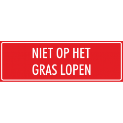 'Niet op het gras lopen' stickers (rood)