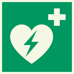 Automatische Externe Defibrillator (AED) luminescerende stickers