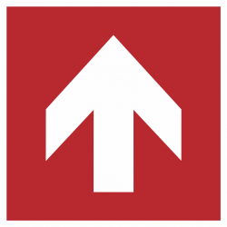 Richtingaanwijzing omhoog stickers (rood)