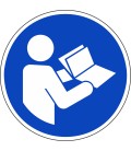 Gebruiksaanwijzing in acht nemen stickers