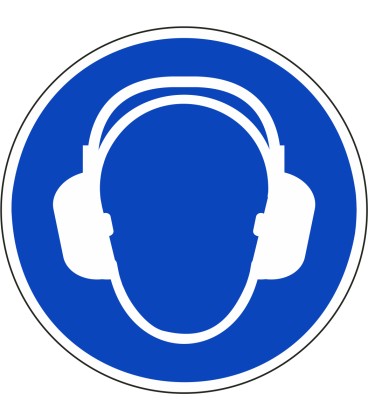 Gehoorbescherming verplicht ISO stickers