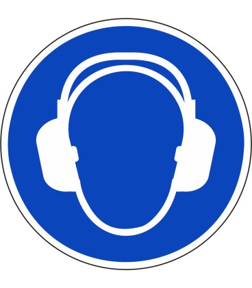Gehoorbescherming verplicht ISO stickers