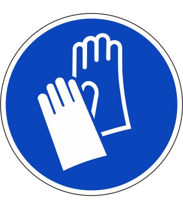 Veiligheidshandschoenen verplicht ISO stickers