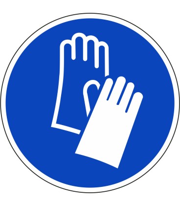Veiligheidshandschoenen verplicht ISO stickers
