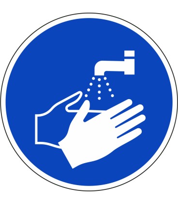 Handen wassen verplicht ISO stickers