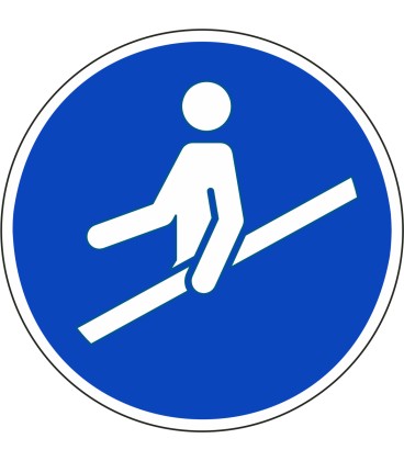 Hand aan de reling verplicht stickers