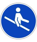 Hand aan de reling verplicht stickers