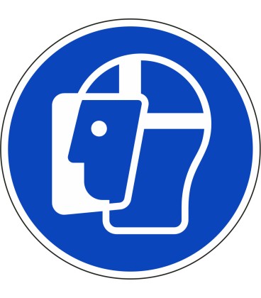 Gelaatsbescherming verplicht stickers