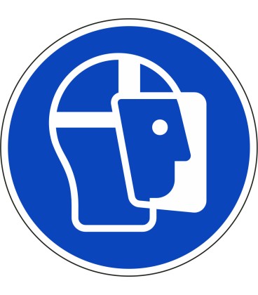 Gelaatsbescherming verplicht stickers