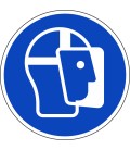 Gelaatsbescherming verplicht stickers