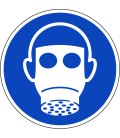Ademhalingsbescherming verplicht stickers