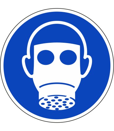 Ademhalingsbescherming verplicht stickers