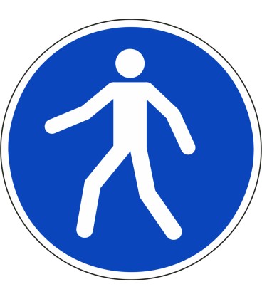 Verplichte doorgang voetgangers stickers