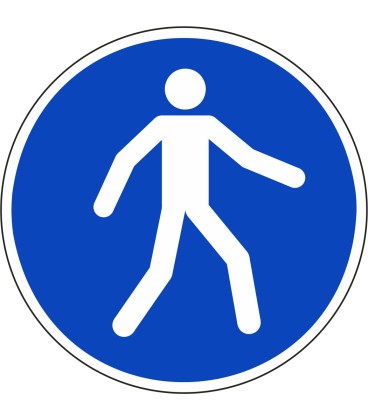 Verplichte doorgang voetgangers stickers