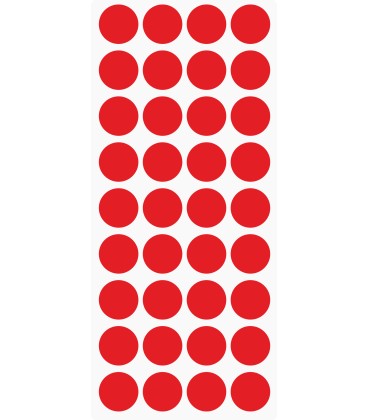 Markeringsstickers rond 20 mm op vel (36 stuks)