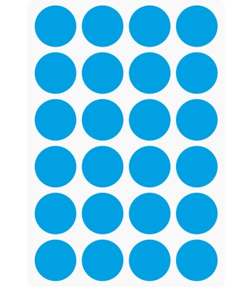 Markeringsstickers rond 25 mm op vel (24 stuks)
