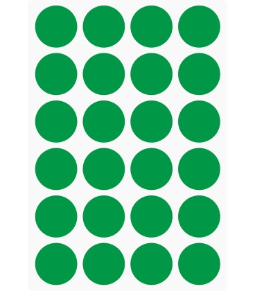 Markeringsstickers rond 25 mm op vel (24 stuks)