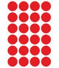 Markeringsstickers rond 25 mm op vel (24 stuks)