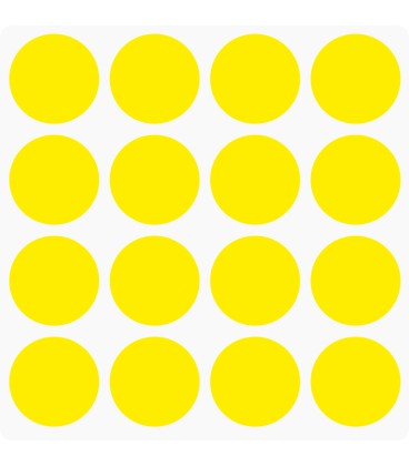 Markeringsstickers rond 30 mm op vel (16 stuks)