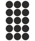 Markeringsstickers rond 35 mm op vel (15 stuks)