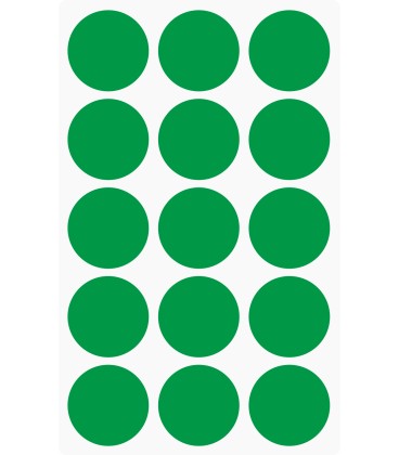 Markeringsstickers rond 35 mm op vel (15 stuks)